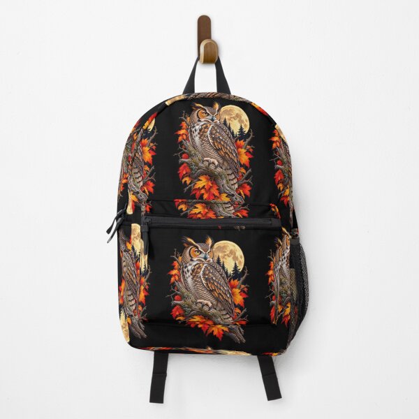 Item preview, Great Horned Owl Under Full Moon Night Bird Celestial Nature Design designed and sold by RockitBaby.
