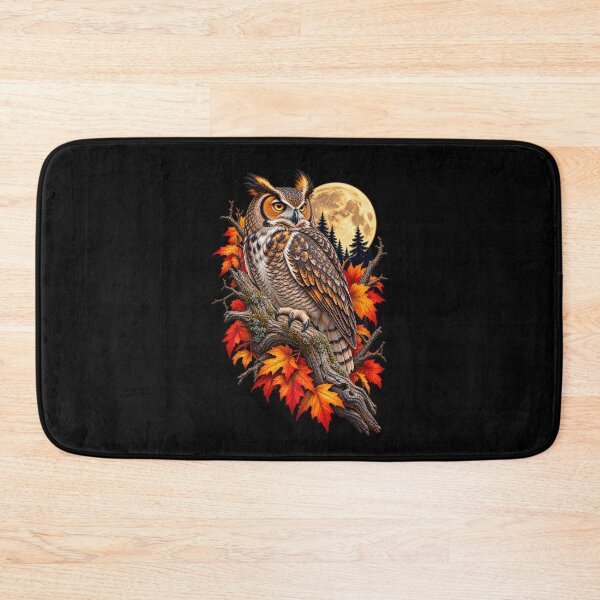 Item preview, Great Horned Owl Under Full Moon Night Bird Celestial Nature Design designed and sold by RockitBaby.