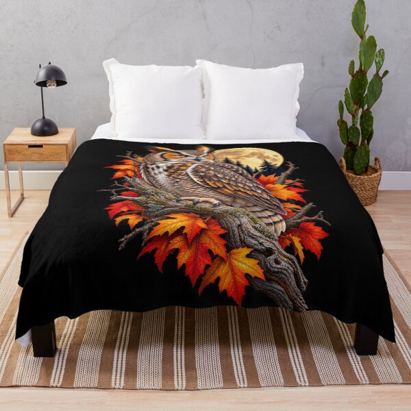 Item preview, Great Horned Owl Under Full Moon Night Bird Celestial Nature Design designed and sold by RockitBaby.