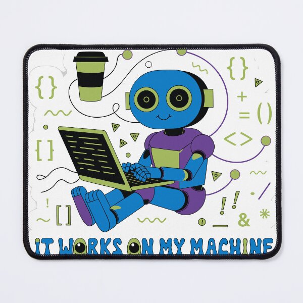 Item preview, It Works on My Machine | Funny Programmer Coding Sticker designed and sold by inkfusionhub99.