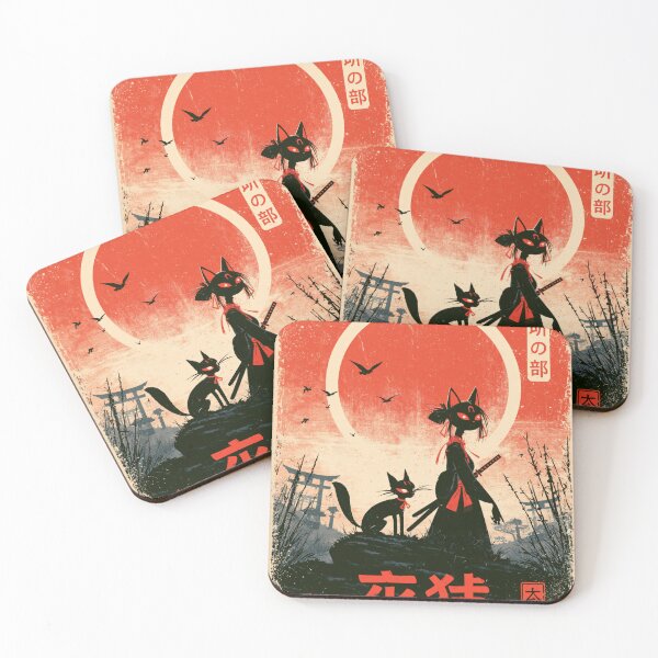 Item preview, Samurai Warriors Poster | Japanese Fantasy Art Print Red Aesthetic designed and sold by Affiches29 Animé .
