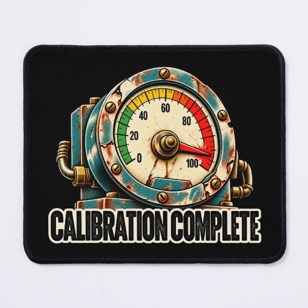 Item preview, Calibration Complete Vintage Gauge – Funny Mechanic Engineering Industrial T-Shirt designed and sold by DopeyRobot.