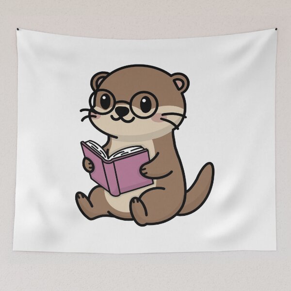 Item preview, Cute animal reading  designed and sold by AfterHourNotes.