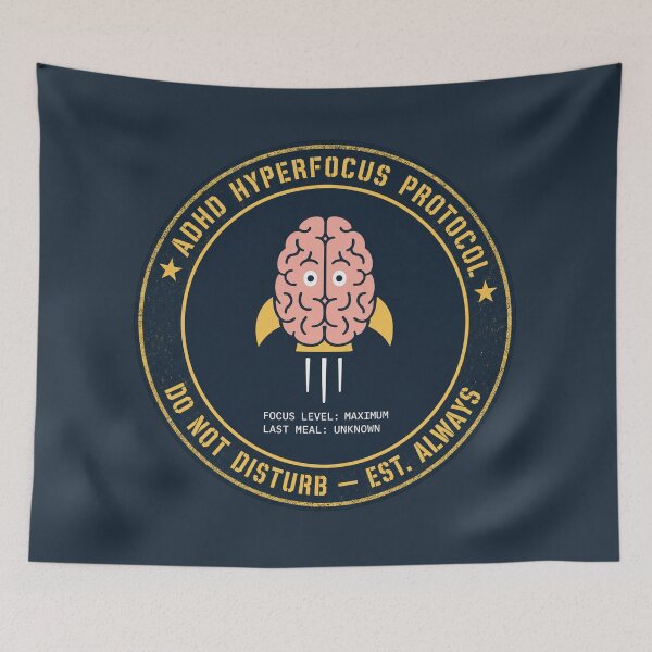 Item preview, Hyperfocus Mode Activated – ADHD Humor Illustration designed and sold by MOSIDRIP™.