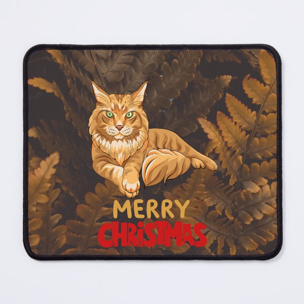 Item preview, Cute Maine Coon Cat Merry Christmas Holiday Art designed and sold by stormk10.