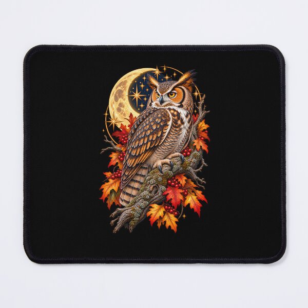 Item preview, Great Horned Owl Moon and Stars Celestial Night Bird Nature Design designed and sold by RockitBaby.