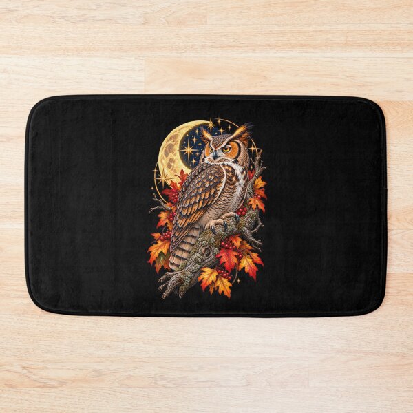 Item preview, Great Horned Owl Moon and Stars Celestial Night Bird Nature Design designed and sold by RockitBaby.