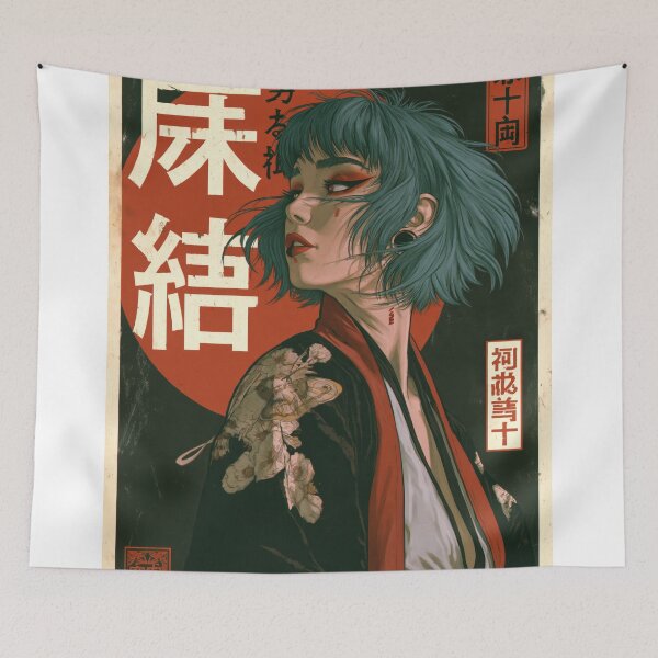 Item preview,  Samurai Warriors Poster | Japanese Fantasy Art Print Red Aesthetic designed and sold by Affiches29 Animé .