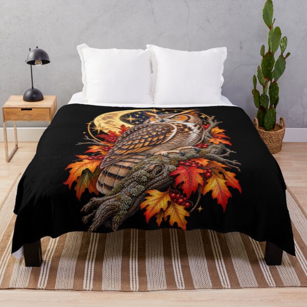 Item preview, Great Horned Owl Moon and Stars Celestial Night Bird Nature Design designed and sold by RockitBaby.