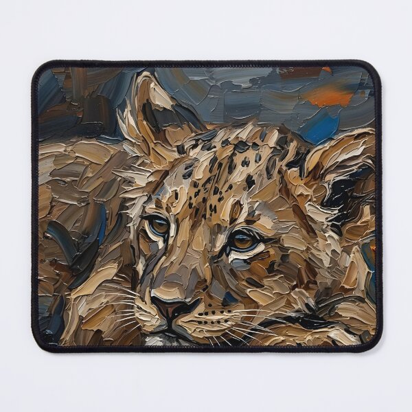 Item preview, Copy of Caracal at the Waterhole – Expressive Impasto Wildlife Painting designed and sold by The Digital Compass.