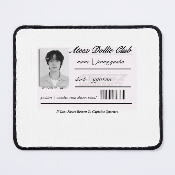 Item preview, Ateez Yunho School ID Sticker designed and sold by daintymingi.