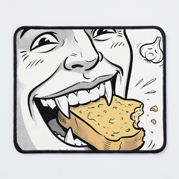 Item preview, Garlic Bread Survivor Vampire Fangs Tee designed and sold by AURA Vibes.