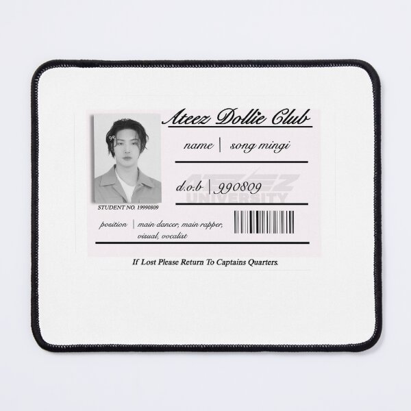 Item preview, Ateez Mingi School ID Sticker designed and sold by daintymingi.