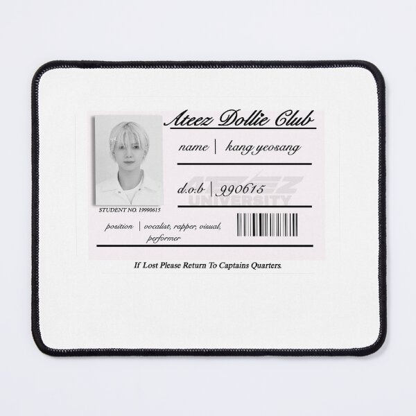 Item preview, Ateez Yeosang School ID Sticker designed and sold by daintymingi.