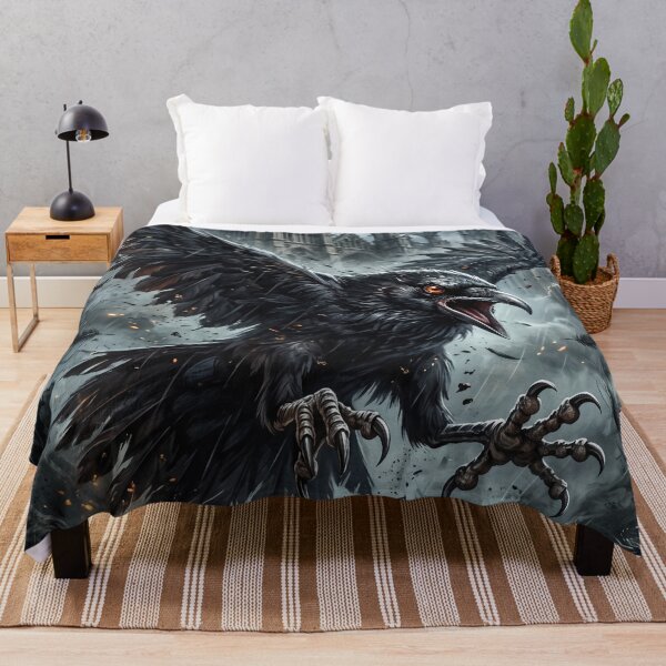 Item preview, Dark Raven Flying Near Gothic Cathedral designed and sold by Lucid Dream Pixel.
