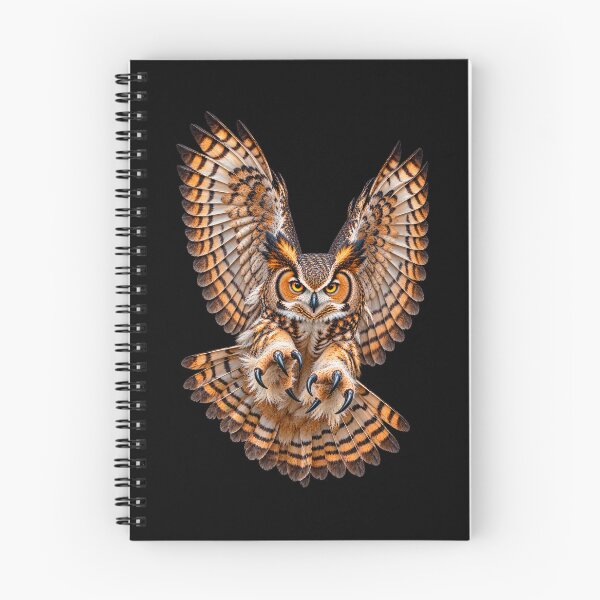 Item preview, Great Horned Owl Flying Toward Viewer Powerful Bird Wildlife Design designed and sold by RockitBaby.
