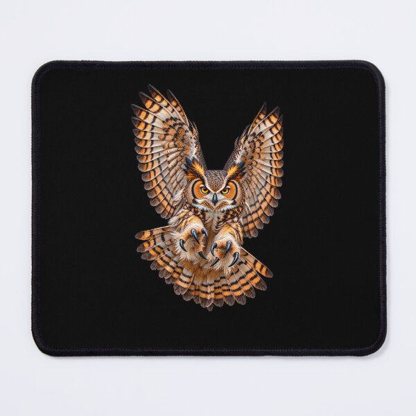 Item preview, Great Horned Owl Flying Toward Viewer Powerful Bird Wildlife Design designed and sold by RockitBaby.