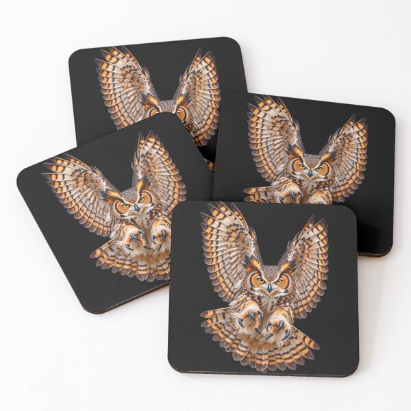 Item preview, Great Horned Owl Flying Toward Viewer Powerful Bird Wildlife Design designed and sold by RockitBaby.