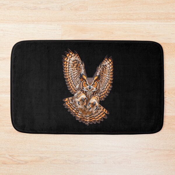 Item preview, Great Horned Owl Flying Toward Viewer Powerful Bird Wildlife Design designed and sold by RockitBaby.