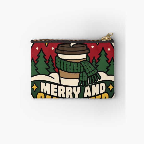 Item preview, Coffee Gift - Merry And Caffeinated designed and sold by RedRubyBubble.