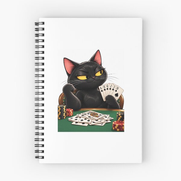 Item preview, Side-Eye Cat Playing Spades – Funny Black Cat Card Shark designed and sold by InspireHerTribe.