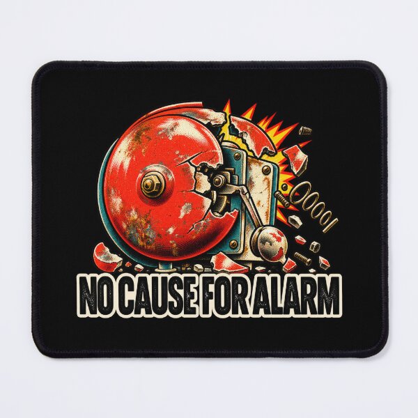Item preview, Funny Alarm Bell T-Shirt – No Cause for Alarm Vintage Industrial Humor designed and sold by DopeyRobot.