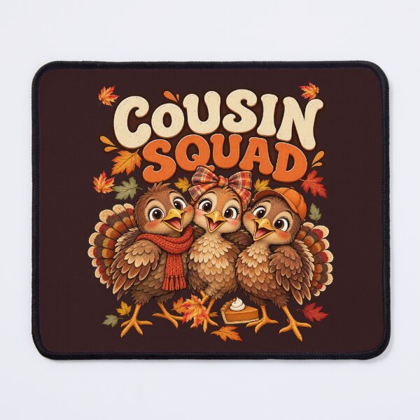 Item preview, Cute Thanksgiving Turkey Cousin Squad Holiday designed and sold by Cute & Sassy Custom Gifting Boutiques.