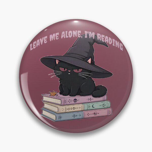 Item preview, Leave Me Alone Im Reading Witch Black Cat Book designed and sold by CraftyValley.