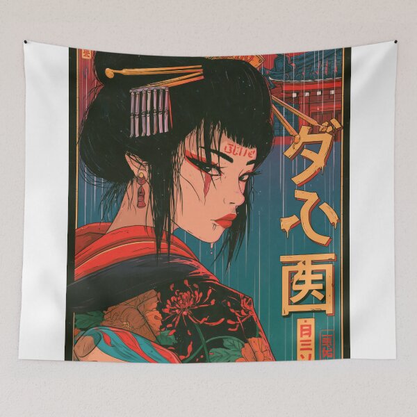 Item preview, Samurai Warriors Poster | Japanese Fantasy Art Print Red Aesthetic designed and sold by Affiches29 Animé .