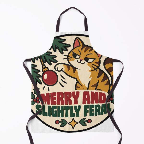 Item preview, Cat Mom Gift - Merry And Slightly Feral designed and sold by RedRubyBubble.