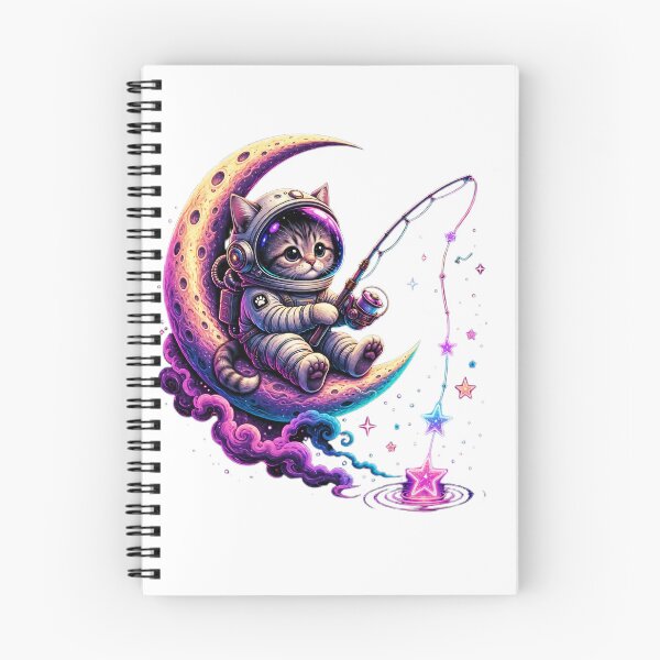 Item preview, Cosmic Cat Fishing on the Moon designed and sold by GGDesigns1.