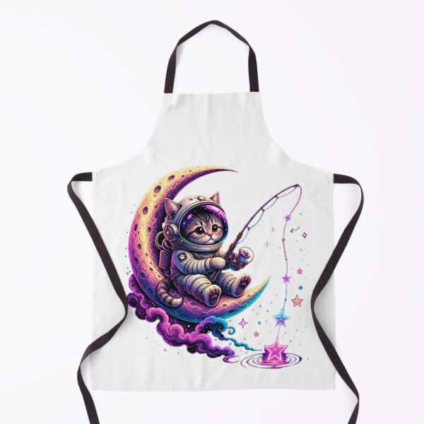 Item preview, Cosmic Cat Fishing on the Moon designed and sold by GGDesigns1.
