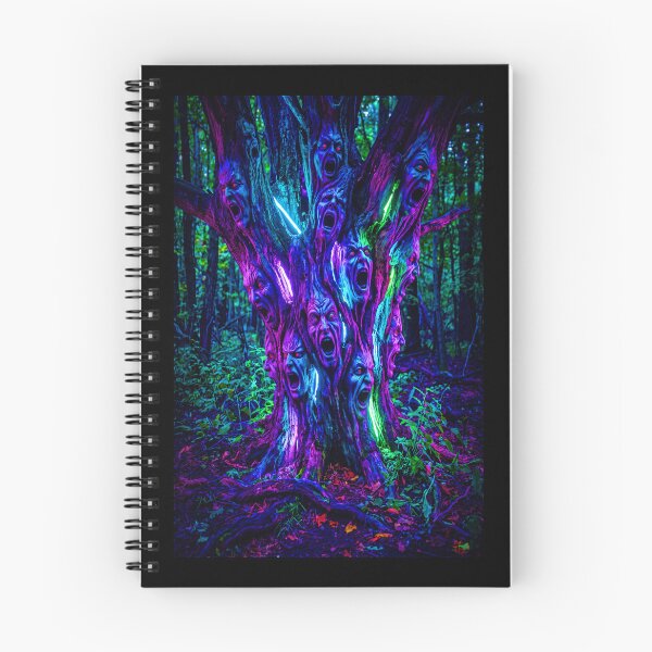 Item preview, SCREAMING FACED NEON TREE designed and sold by NOIMION DIGITAL ART.