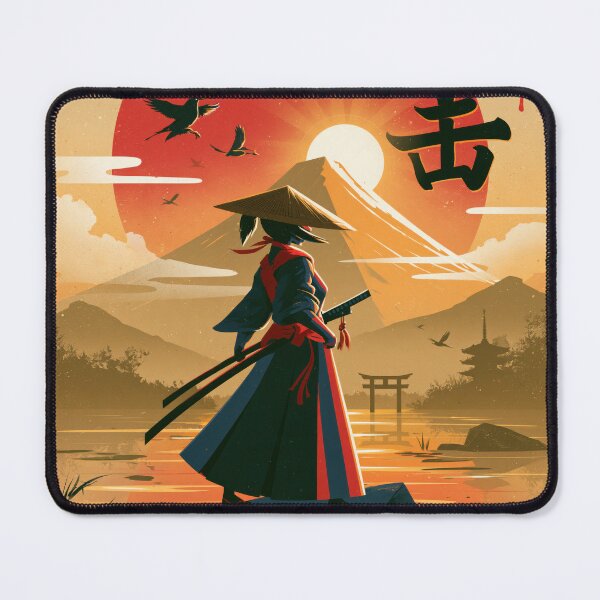 Item preview, Samurai Warriors Poster | Japanese Fantasy Art Print Red Aesthetic designed and sold by Affiches29 Animé .