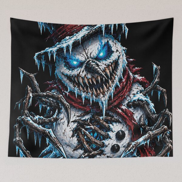 Item preview, Feeling Cold Creepy Evil Snowman Horror Winter designed and sold by CrazySzoopWorld.