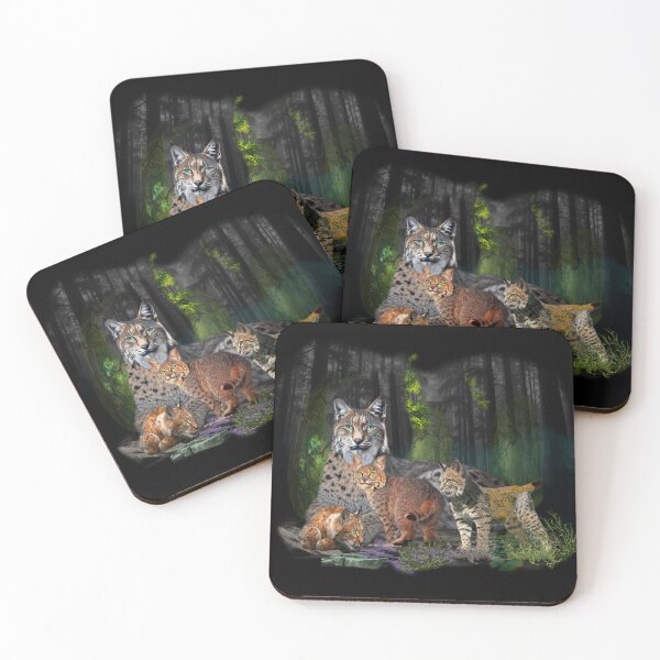 Item preview, Lynx Family in a Mystical Forest designed and sold by Patricia Brown.