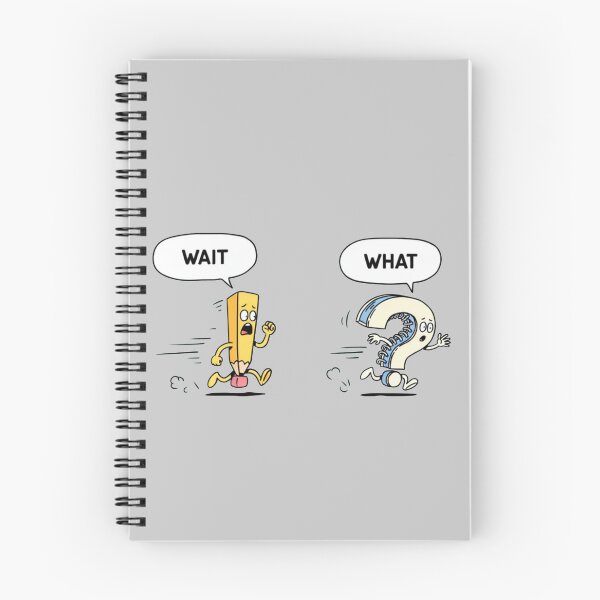 Item preview, Wait -What funny Pencil & Notebook cartoon characters designed and sold by SharingLove.