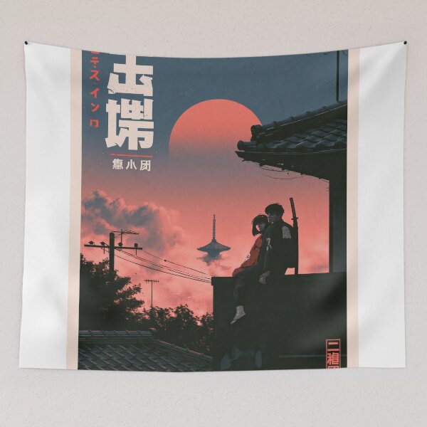 Item preview, Samurai Warriors Poster | Japanese Fantasy Art Print Red Aesthetic designed and sold by Affiches29 Animé .