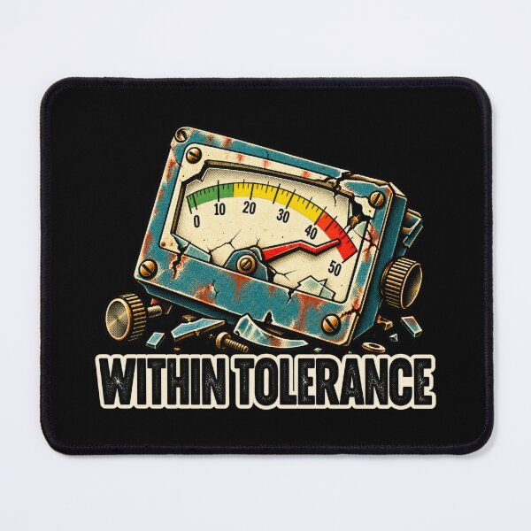 Item preview, Funny Broken Gauge T-Shirt – Within Tolerance Vintage Industrial Mechanic Humor designed and sold by DopeyRobot.