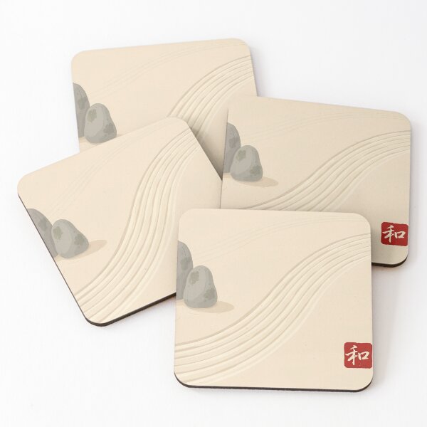 Item preview, Japandi Style Zen Garden Raked Sand Rock Illustration Vector designed and sold by Shutter-Dragon.