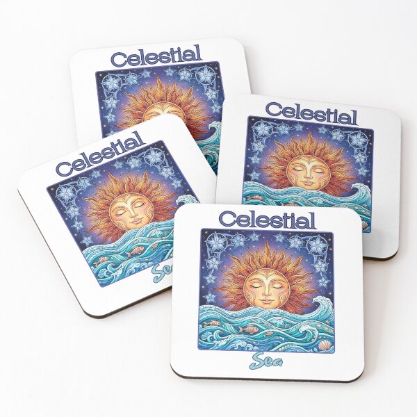Item preview, Celestial Sea: Mystical Sun, Stars, and Ocean Waves designed and sold by ScenicRoute66.