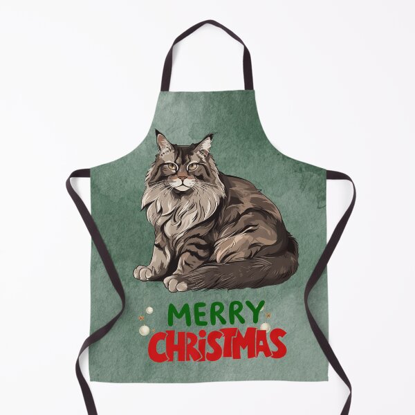 Item preview, Cute Maine Coon Cat Merry Christmas Holiday Art designed and sold by stormk10.