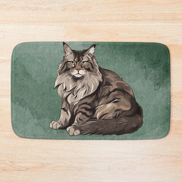 Item preview, Cute Maine Coon Cat Merry Christmas Holiday Art designed and sold by stormk10.