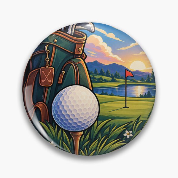 Item preview, Vintage Golf Bag Sunset – Golf Lover & Golfer Gift Design designed and sold by Rosteri.
