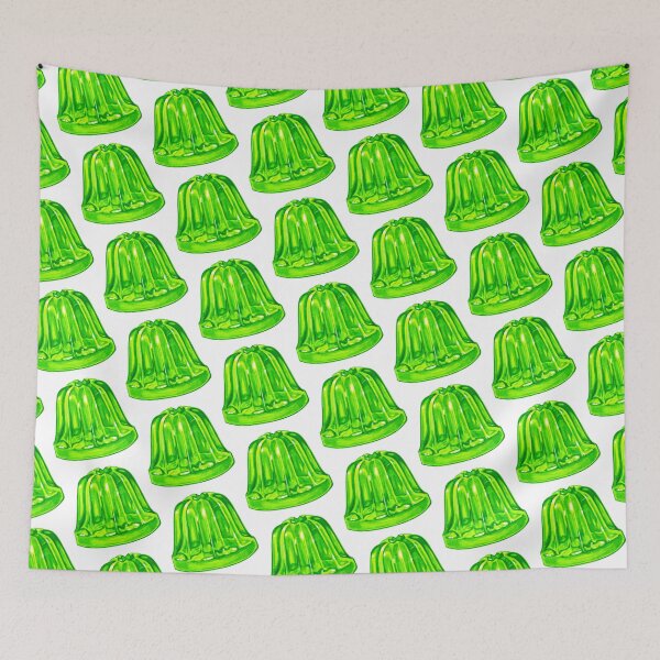 Aperçu de l'œuvre Moule à gelée verte à motif - Blanc créée et vendue par Kelly Gilleran.