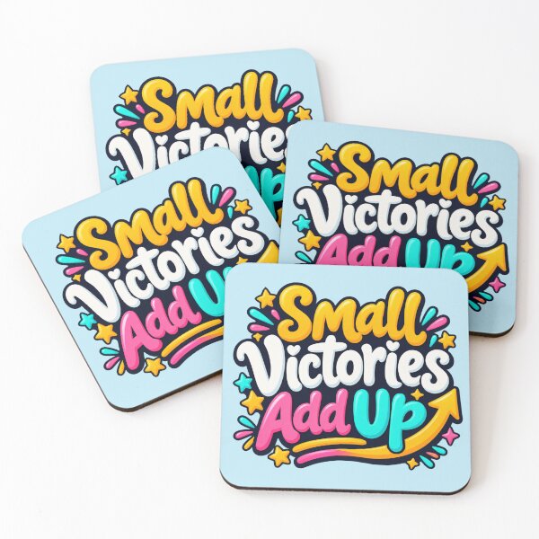 Item preview, Small Victories Add Up - Colorful Motivational Quote designed and sold by Myra365Art.