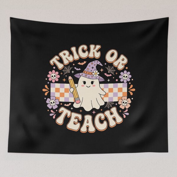 Item preview, Trick Or Teach Fantôme Sorcière Professeur Rétro designed and sold by MizoX7.