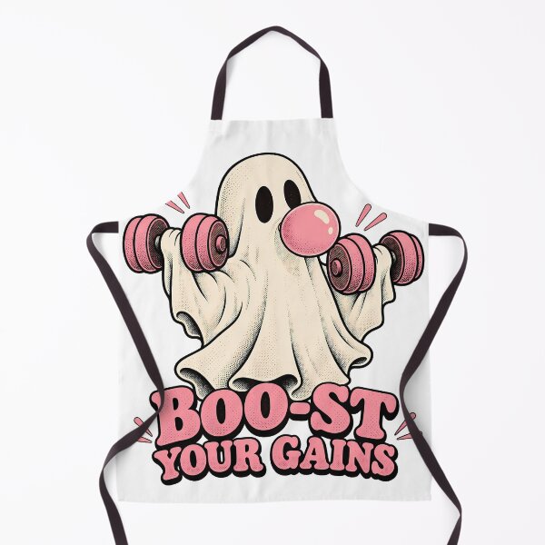 Item preview, Boo-St Your Gains: Ghost Lifting Pink Dumbbells designed and sold by Nordo Studio.