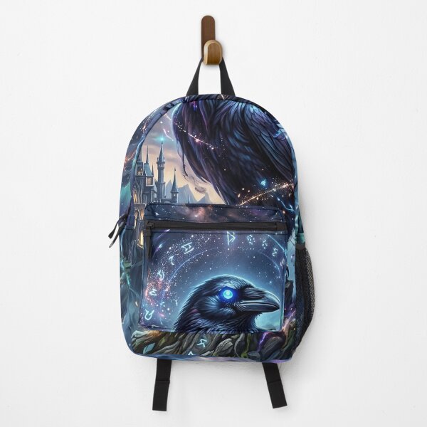 Item preview, Mystical Raven - Fantasy Castle Night Sky designed and sold by Lucid Dream Pixel.