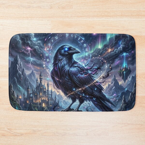 Item preview, Mystical Raven - Fantasy Castle Night Sky designed and sold by Lucid Dream Pixel.
